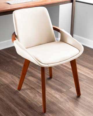 Damato Dining Chair Leather, Yellow/Beige