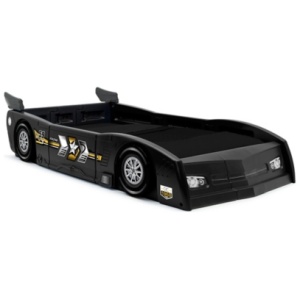 Delta Children Grand Prix Race Car Toddler And Twin Bed, Black