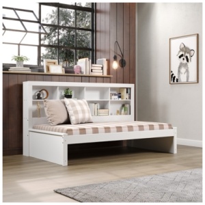 Donco Kids Bookcase Twin Day Bed, White