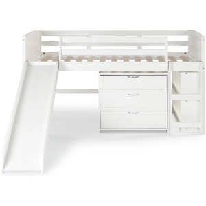 Donco Louver Low Loft Bed with Slide