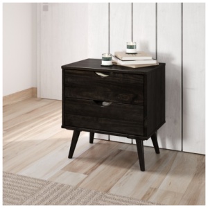 Donco Trading Sleepless 16" 2 Drawer Nightstand, Urban Walnut