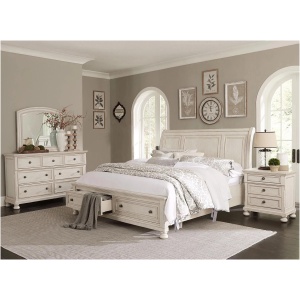 Donegan 4-pc. Sleigh Platform Storage Bedroom Set