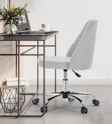 Dovelina Lexcy Armless Home Office Desk Chair, Gray