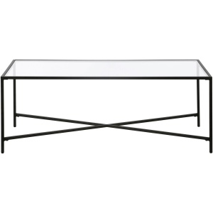 Edena Rectangular Coffee Table with Glass Top