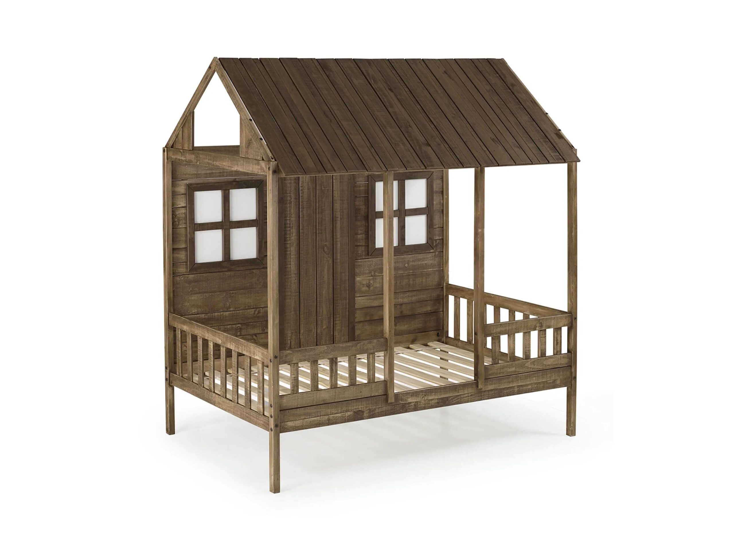 Front Porch Low Loft Bed with Dual Underbed Drawers