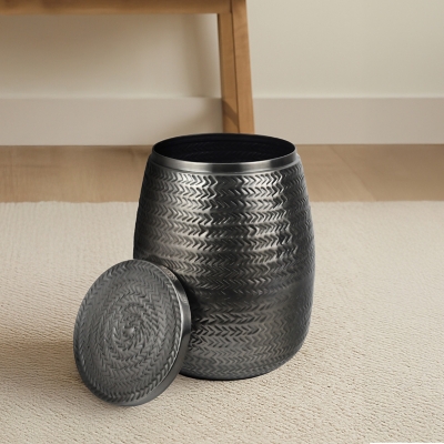 HAPPIMESS Jasper Storage Side Table, Antique Nickel