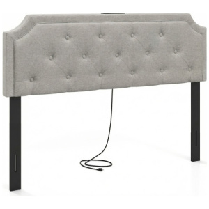 Headboard for Queen and Full Size Bed Tufted Upholstered Head Board-Gray