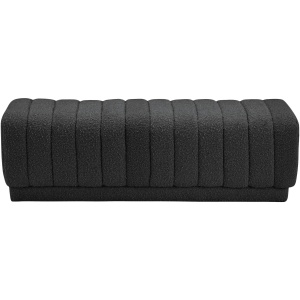 Heathrow Boucle Fabric Ottoman/Bench