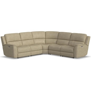 Henrick 5-pc. Triple Power Leather Sectional