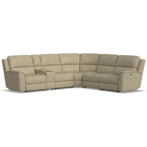 Henrick 6-pc. Triple Power Leather Sectional