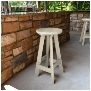 Highwood Birch Outdoor Bar Stool, Whitewash