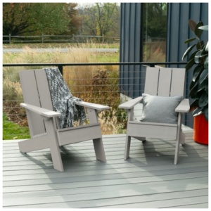 Highwood Italica Outdoor Adirondack Chair (Set of 2), Harbor Gray