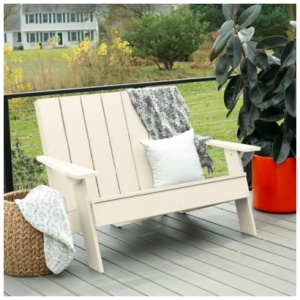 Highwood Italica Outdoor Adirondack Chair, Whitewash