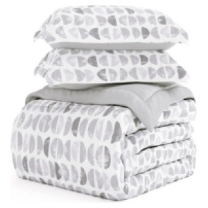 Home Collection Moonlight Stars Premium Down Alternative King 3-Piece Comforter Set, Ash Gray