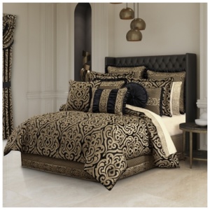 J. Queen New York Bolero King 4 Piece Comforter Set, Black