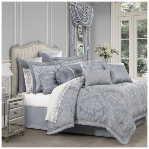J. Queen New York Sondra Queen 4 Piece Comforter Set, Powder Blue