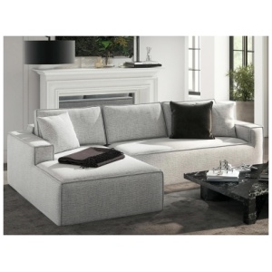 Jennifer Taylor Home Brenley 2-Piece Sectional Sofa, Ash Gray