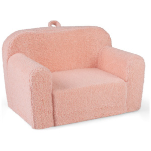 Kids Couch Portable Toddler Sofa with Anti-slip Base-Pink