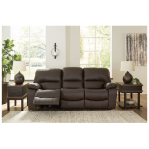 Leesworth Power Reclining Leather Sofa Leather, Dark Brown