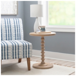 Linon Elina Side Table, Natural