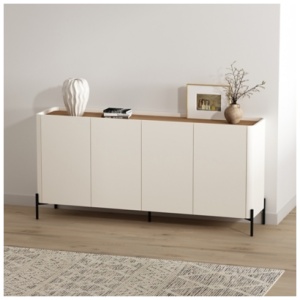 Manhattan Comfort Abbey Sideboard, Maple/Off White