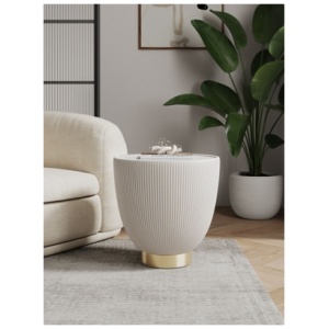 Manhattan Comfort Anderson Accent End Table, Cream