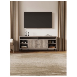 Manhattan Comfort DUMBO 63" TV Stand, Rustic Gray