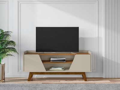 Manhattan Comfort Marcus 53" TV Stand, Greige/Natural