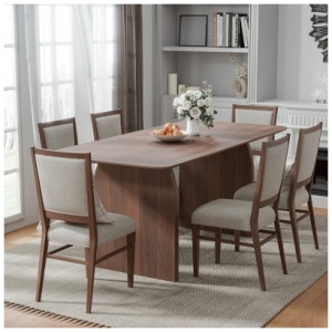 Miruo Mirror Inc Zenyra Dining Table, Walnut