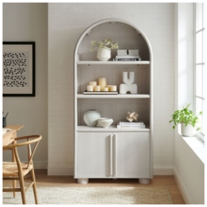 Modway Bellamy 79" Cabinet Bookcase, Ash