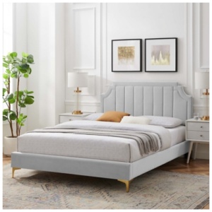 Modway Sienna Twin Platform Bed, Light Gray
