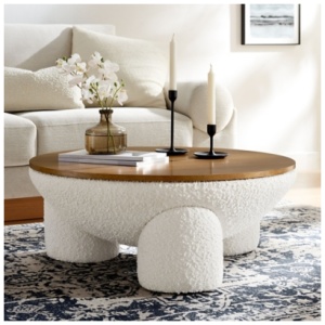 Modway Tridome Coffee Table, Natural Ivory