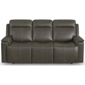 Odell Leather Power Reclining Sofa with Power Headrest and Lumbar