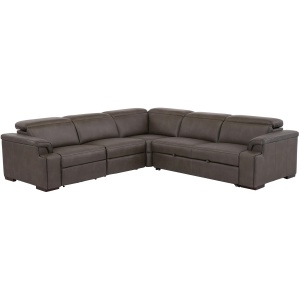 Orion 4-pc. Dual Power Media Sectional w/ Speaker Headrest