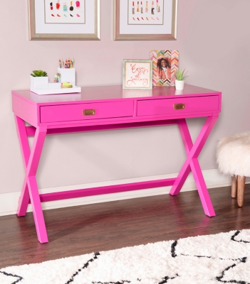 Paige Writing Desk, Raspberry Pink