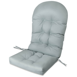 Patio Adirondack Chair Cushion with Fixing Straps and Seat Pad-Gray