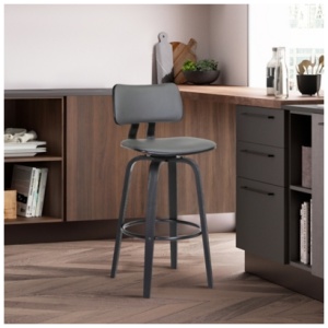 Pico Swivel Counter Stool, Gray/Black
