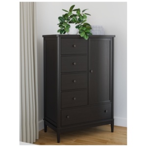 Portdown 5 Drawer Chest of Drawers, Black