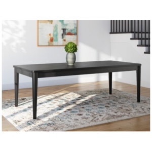 Portdown 72"-90" Extendable Dining Table, Black, Wood