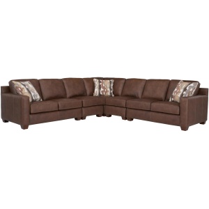Quinton 5-pc. Leather Sectional