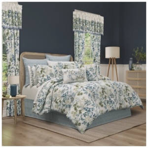 Royal Court Evergreen Queen 4 Piece Comforter Set, Blue