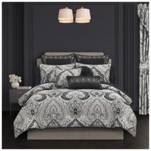 Royal Court Messina 3 Piece Full/Queen Comforter Set, Black