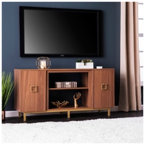 SEI Yorkville 54" TV Stand, Beige/Brown