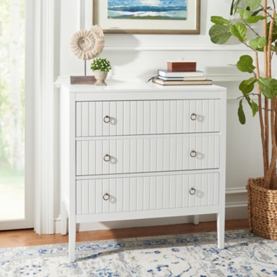 Safavieh Tegan 34" 3 Drawer Chest of Drawers, White