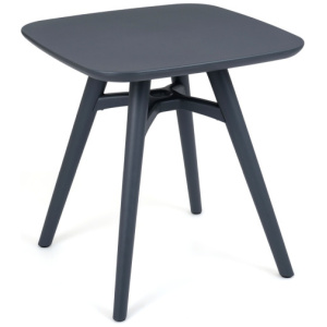 Square Outdoor Dining Table All-Weather Plastic Patio Bistro Table for 4-Gray