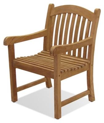 Sumbawa Outdoor Teak Arm Chair , Light Brown