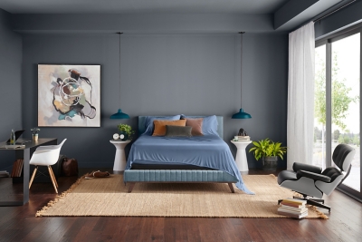 TEMPUR-Rayon from Bamboo Sheet Set- Split California King, Vintage Indigo