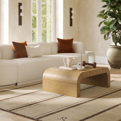 TOV Furniture Hump Coffee Table, Natural