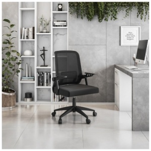 Techni Mobili Ergonomic Home Office Desk Chair, Black