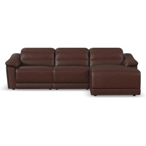 Tucker 3-pc. Triple Power Leather Sofa Chaise